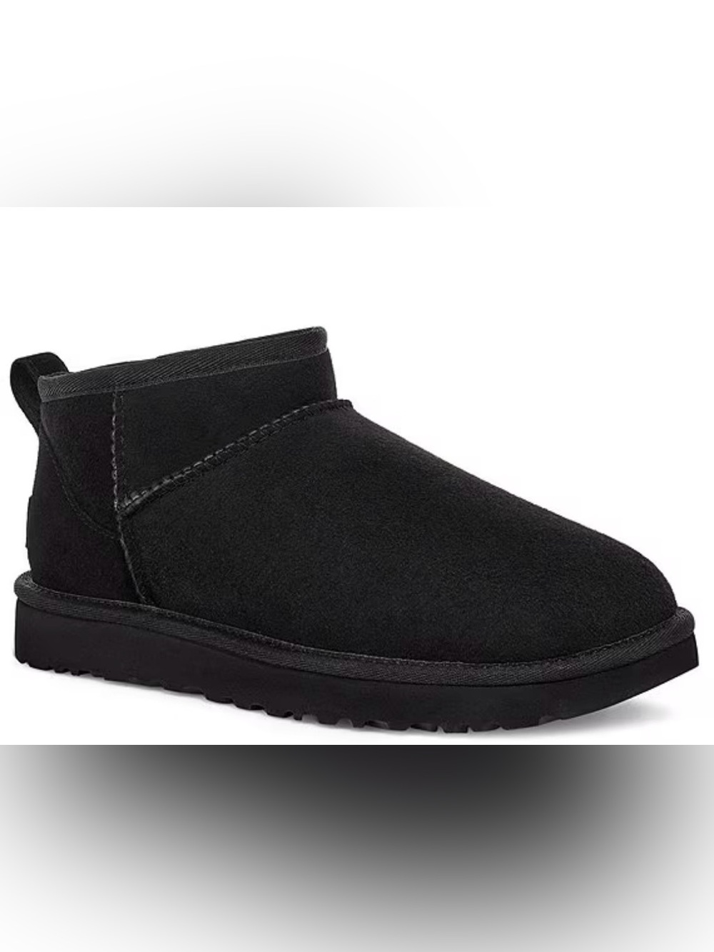 NIB UGG CLASSIC ULTRA MINI SHEEPSKIN PLUSH 88276 BLACK WOMENS SIZE 10 - Picture 4 of 17
